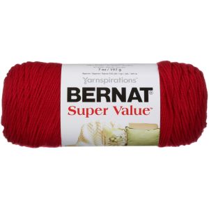 Bernat Super Value Solid Yarn Cherry Red 1 pack of 1 Skein