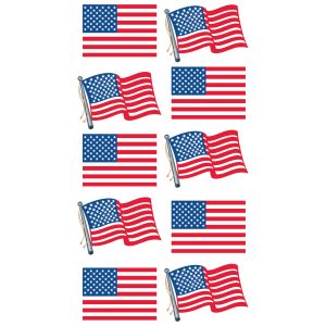 Sticko Stickers Metallic Waving Flags