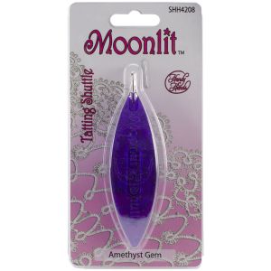 Handy Hands Moonlit Tatting Shuttle W/Hook-Amethyst Gem