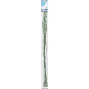 Cloth Covered Stem Wire 24 Gauge 18 inch 20 Per Pkg Green