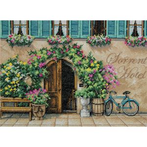 Dimensions Counted Cross Stitch Kit 14 Inch X10 Inch Sorrento Hotel 14 Count
