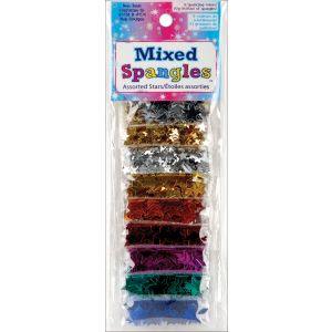 Mixed Spangles 3g 9 Per PkgAssorted Stars