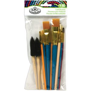 Craft Brush Set 15 Per Pkg