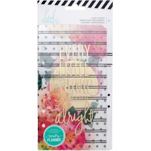Heidi Swapp Personal Memory Planner Dividers 6 Per Pkg Clear W Per Six Foil Designs