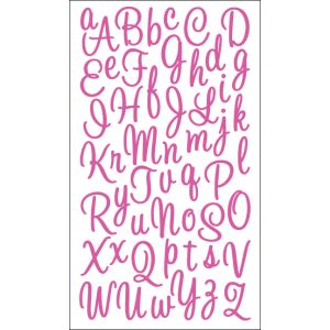 Sticko Alphabet Stickers-Sweetheart Script Small Glitter Pink