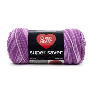 Red Heart Super Saver Yarn Purple Tone 1 Pack of 1 Skein