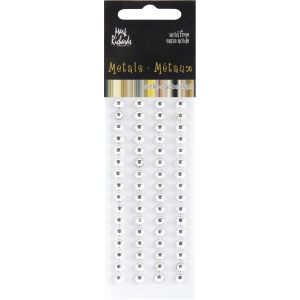 Mark Richards Raised Metal Dots 5mm Round 64 Per Pkg Silver