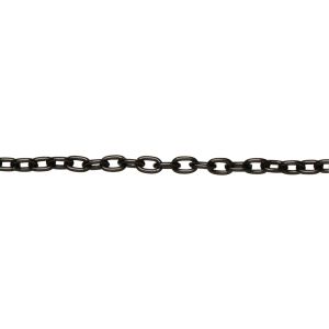 Jewelry Basics Metal Chain 1 Per Pkg Black Small Oval 100 inch 