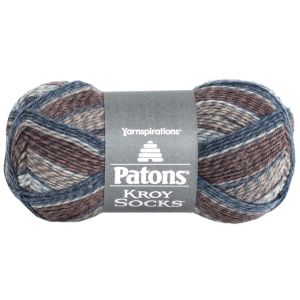 Patons Kroy Socks Yarn Blue Brown Marl 1 pack 1 Pack of 1 Skein
