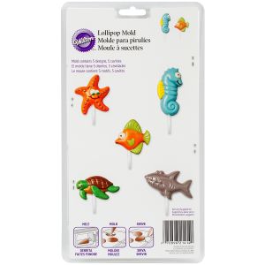 Lollipop Mold Sea Creatures 5 Cavity 5 Designs