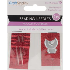 Beading Needles W Per Threader Size 10 6 Per Pkg