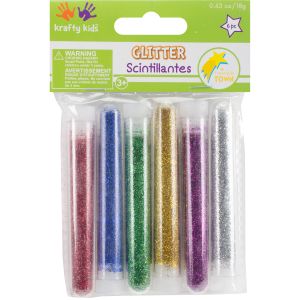 Twinkle Town Glitter Tubes 3g 6 Per PkgAssorted Colors