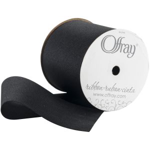 Offray Grosgrain Ribbon 3Inch X9 Black