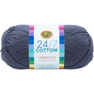 Lion Brand 24 7 Cotton Yarn Denim 1 Pack of 1 Skein