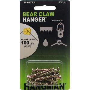 Double Headed Bear Claw Hanger 1 inch 10 Per Pkg -Gold