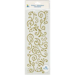 Momenta Glitter Stickers-Gold Flourishes