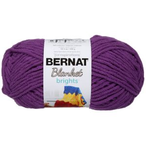 Bernat Blanket Brights Big Ball Yarn Pow Purple 1 Pack of 1 Skein
