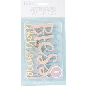 DCWV Letterboard Words 4 Per Pkg Home