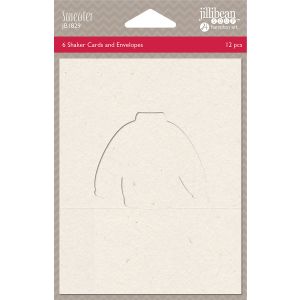 Jillibean Soup Shaker Cards W Envelopes 5.5 inch X4.25 inch 6 Per Pkg Sweater