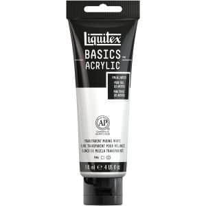 Liquitex BASICS Acrylic Paint 4oz Transparent Mixing White