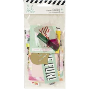 Heidi Swapp Color Fresh Ephemera Die Cuts 73 Per Pkg W Gold Foil Accents