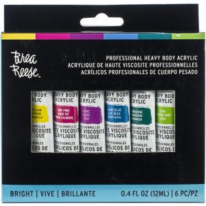 Brea Reese Acrylic Paint Set 6 Per Pkg Bright
