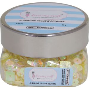Dress My Crafts Sequins 25gms Sunshine Yellow