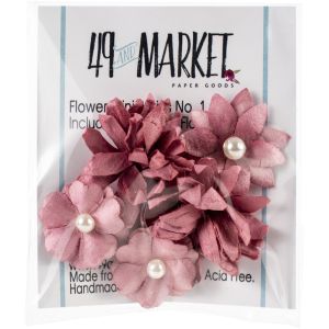 49 And Market Flower Mini Series 01 5 Per Pkg Scarlet