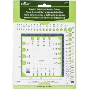 Clover Swatch Ruler and Needle Gauge 