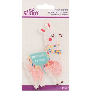 Sticko Floaty Sticker-Drama Llama