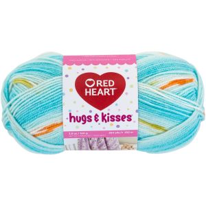 Red Heart Hugs and Kisses Yarn Aqua 1 pack of 1 Skein