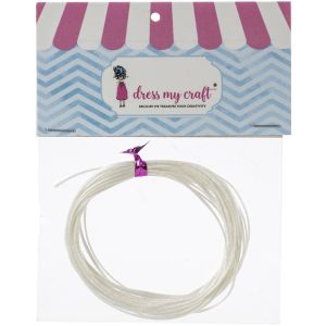 Dress My Crafts Satin Ribbon Twine 3m Off White