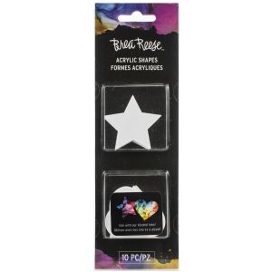 Brea Reese Acrylic Shapes 10 Per Pkg Stars and Hearts