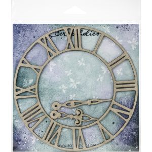 Scrapaholics Laser Cut Chipboard 1.8mm Thick-Medium Roman Clock 3 Per Pkg 6 inch -2.3 inch 