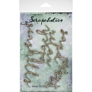 Scrapaholics Laser Cut Chipboard 1.8mm Thick Beach Words 5 Per Pkg 6 inch 1.5 inch 