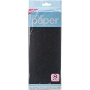 Tissue Paper 20 inch x26 inch 8 Per Pkg Black