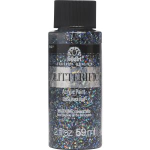 FolkArt Glitterific Glitter Paint 2oz Black Opal