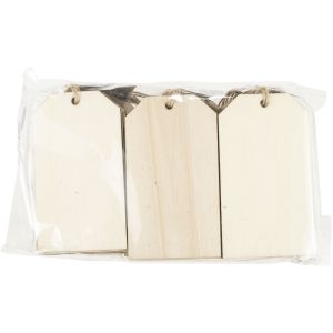 Craft Decor Wood Shape W Twine 24 Per Pkg Gift Tag 2 inch X3.5 inch X.125 inch 