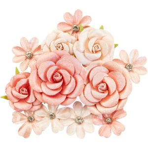 Prima Marketing Mulberry Paper Flowers Sweet Apricot Apricot Honey