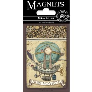 Stamperia Magnet 2.25 inch X3.25 inch Balloon Voyages Fantastiques