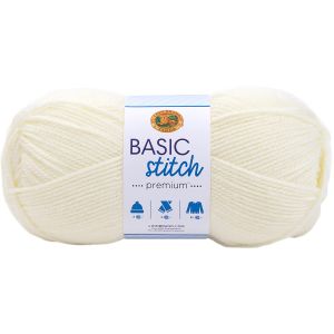Lion Brand Yarn Basic Stitch Premium Cream 1 pack of 1 Skein