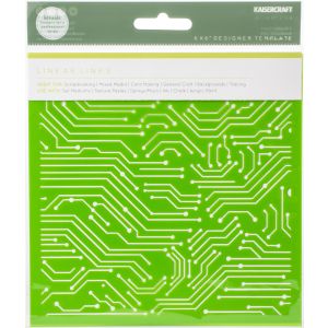 Kaisercraft Designer Template 6 inch X6 inch Linear Lines