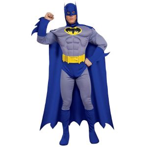 Rubies Dc Heroes And Villains Collection Deluxe Muscle Chest Batman Multicolored Small Costume