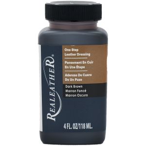 Realeather Crafts One Step Leather Dressing 4oz. Dark Brown