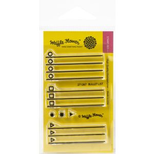Waffle Flower Crafts Clear Stamps 2 inch X3 inch Bullet List