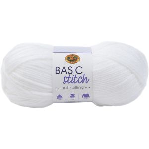 Lion Brand Yarn Basic Stitch Anti Pilling White 1 pack of 1 Skein