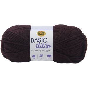 Lion Brand Yarn Basic Stitch Anti Pilling Eggplant 1 pack 1 Skein