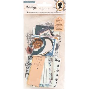 Maggie Holmes Heritage Ephemera Die Cuts 40 Per Pkg Cardstock and Vellum