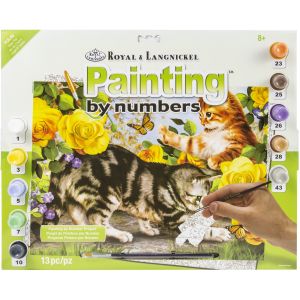 Junior Large Paint By Number Kit 15.25 inch X11.25 inch Kitten Play