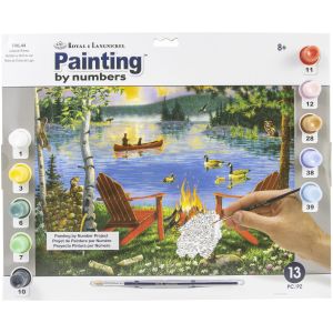 Paint By Number Kit 15.375 Inch X11.25 Inch Lakeside Retreat